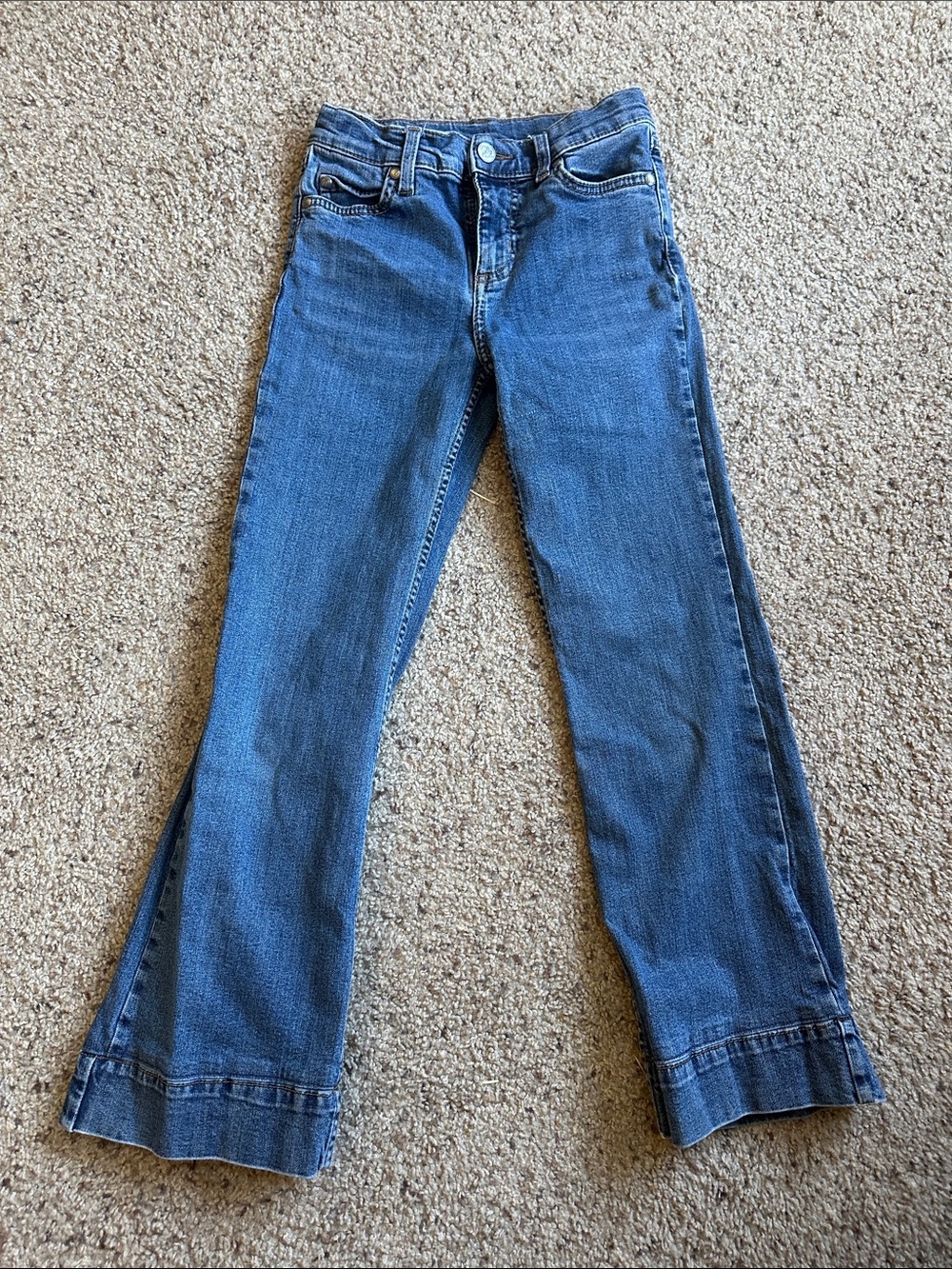 Girls Blue Denim Flare Jeans
